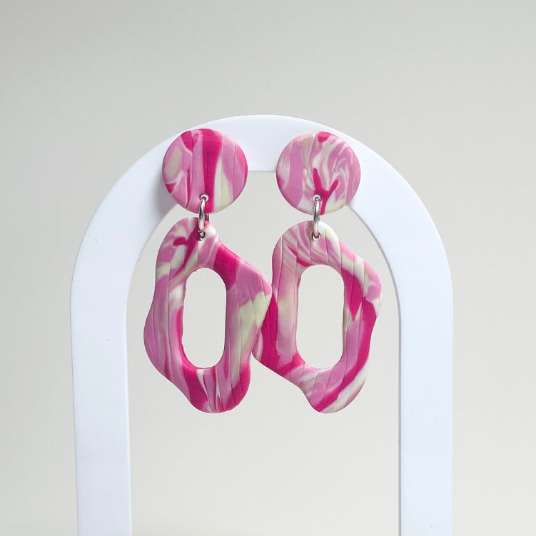 Cercei din lut polimeric ROSE DAZE