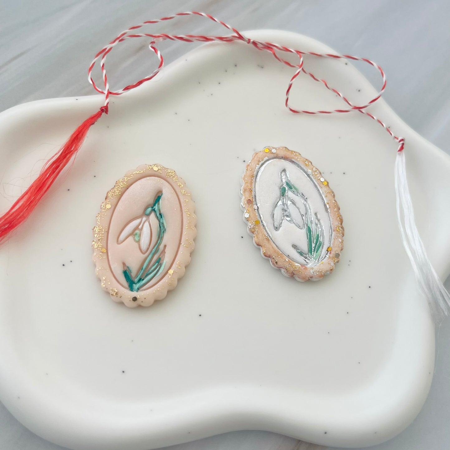 Broșe mărțișor din lut polimeric SPRING GRACE