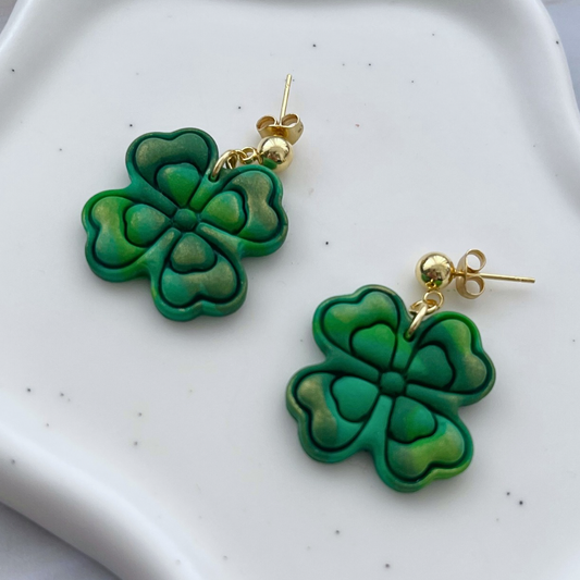 Cercei din lut polimeric EMERALD CHARM