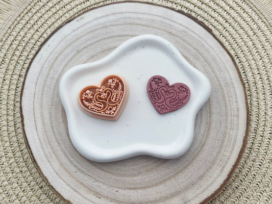 Decupator / Cutter inimă lebede #0141