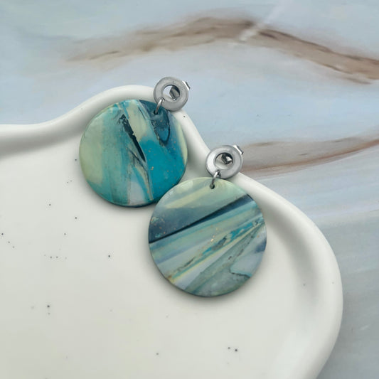 Cercei din lut polimeric OCEAN WHIRL