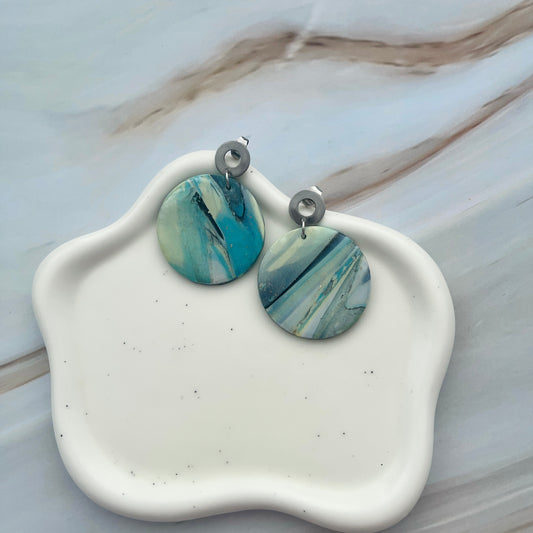 Cercei din lut polimeric OCEAN WHIRL