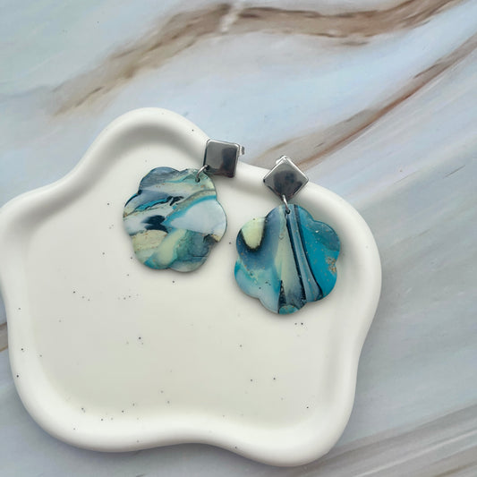 Cercei din lut polimeric OCEAN BLOOM