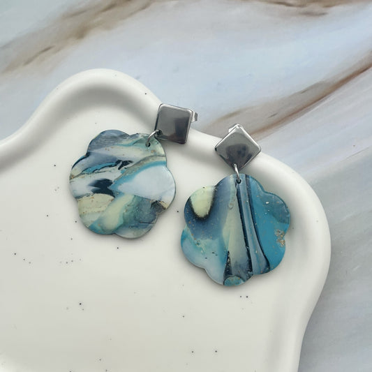 Cercei din lut polimeric OCEAN BLOOM