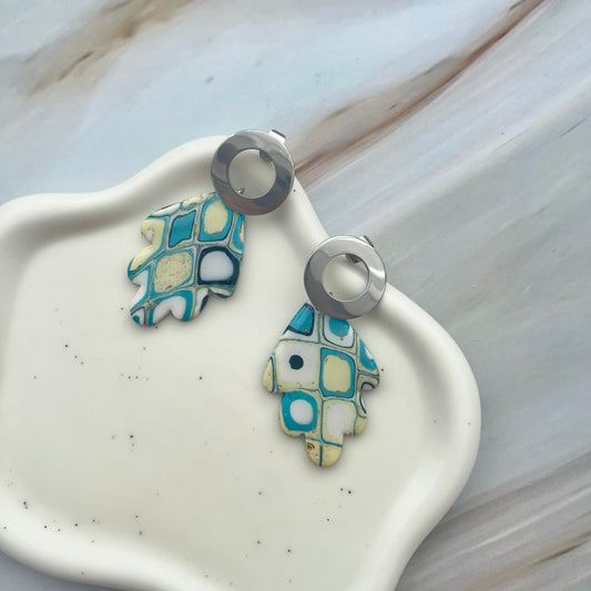 Cercei din lut polimeric OCEAN LEAVES