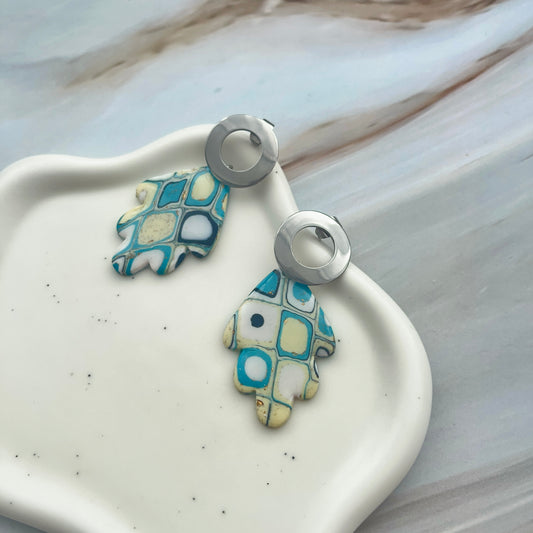 Cercei din lut polimeric OCEAN LEAVES