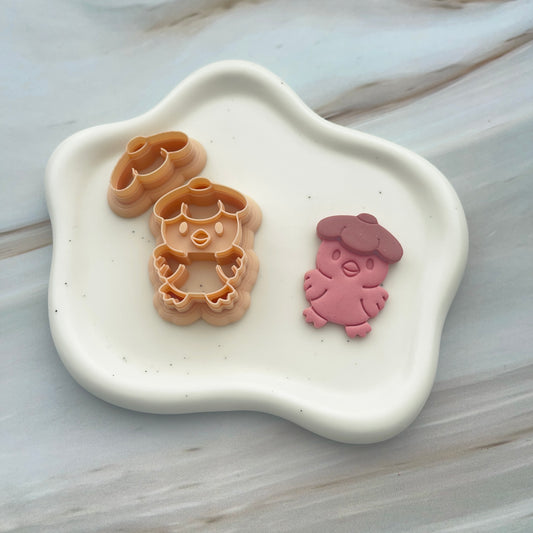 Set decupatoare / cuttere pui cu pălărie floare #0217