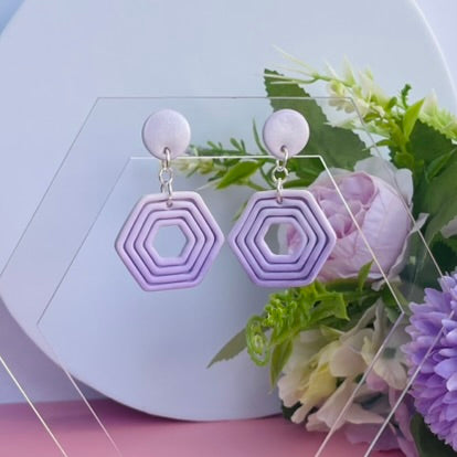 Cercei din lut polimeric LAVENDER ESCAPE