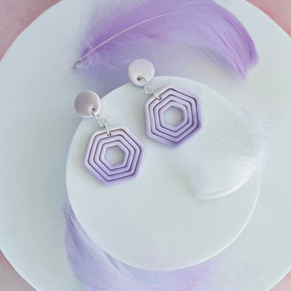 Cercei din lut polimeric LAVENDER ESCAPE