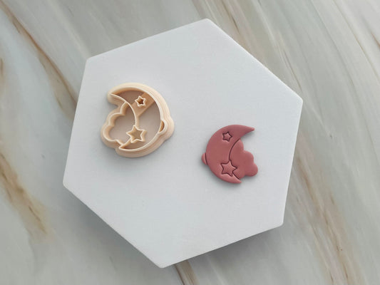 Decupator / Cutter lună stele nor #0144