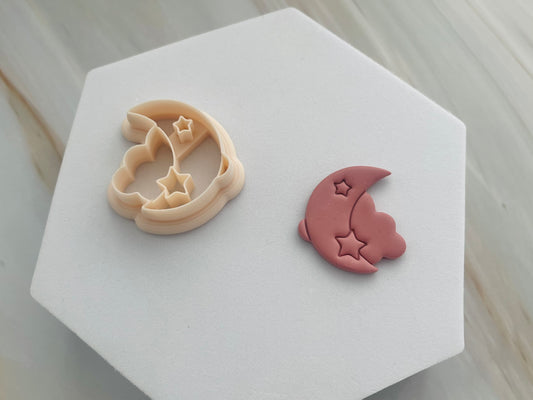 Decupator / Cutter lună stele nor #0144