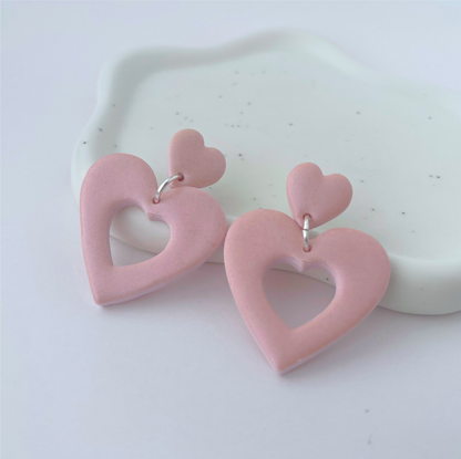 Cercei din lut polimeric LOVE CHARMS