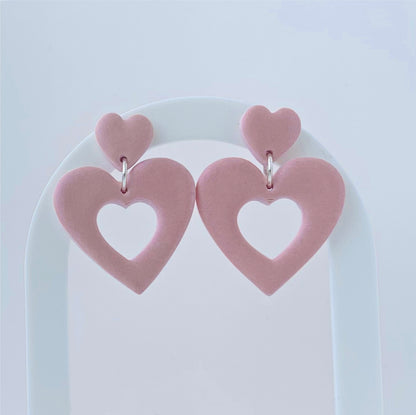 Cercei din lut polimeric LOVE CHARMS